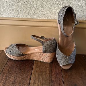 TOMS wedges!  Size 8.5.